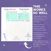 Cupcake Cookie Bakery Order Form Notizblock