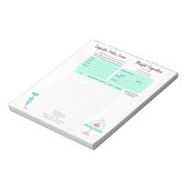 Cupcake Cookie Bakery Order Form Notizblock (Rotiert)