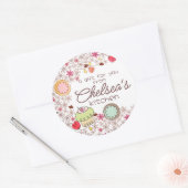 Cupcake Cookie Blume Backbäckerei hausgemacht von Runder Aufkleber (Umschlag)