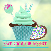 Cupcake & Cookie Fensteraufkleber (Blatt 3)