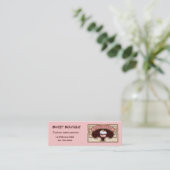 Cupcake Couture Pink Visitenkarten-Logo Mini Visitenkarte (Stehend Vorderseite)