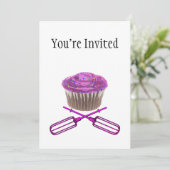 Cupcake & Crossbeaters Einladung (Stehend Vorderseite)