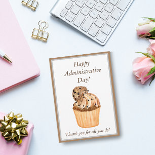 Cupcake Cupcake-Happy Administrative Day Dankeskarte