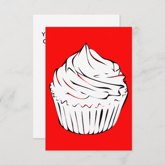 Cupcake Curles Einladung (Vorne/Hinten)