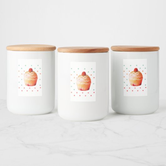 Cupcake Custom Food Container Label Lebensmitteletikett (Flaschen)