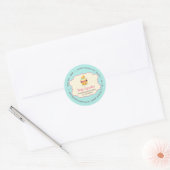 Cupcake Cute Bakery Gebäck Süßigkeiten Runder Aufkleber (Umschlag)