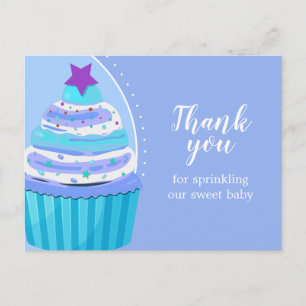 Cupcake Danke Baby Baby Sprinkle Shower Postkarte