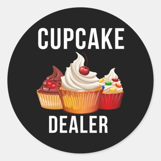 Cupcake Dealer Baker Konditorei Runder Aufkleber (Vorderseite)