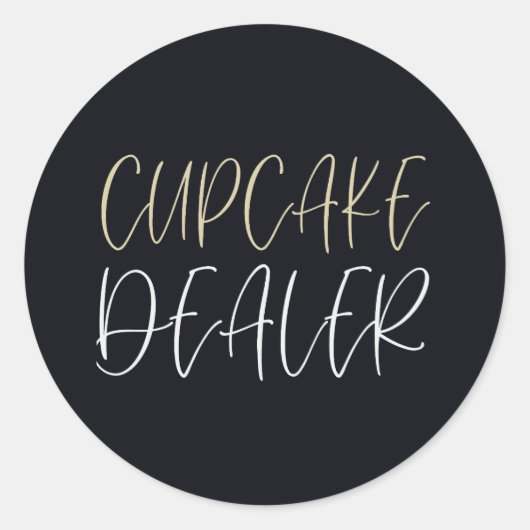 Cupcake Dealer Runder Aufkleber (Vorderseite)