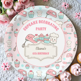 Cupcake Decoration Niedlich Backen Party Girl Gebu Pappteller