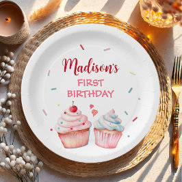 Cupcake Decoration Party Niedlich Backen Girl Gebu Pappteller