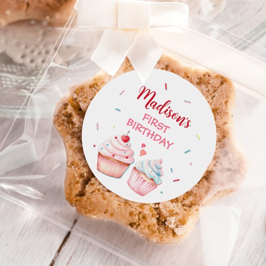 Cupcake Decoration Party Niedlich Backen Girl Gebu Runder Aufkleber