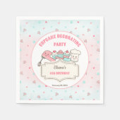 Cupcake Decoration Party Niedlich Backen Girl Gebu Serviette (Vorderseite)