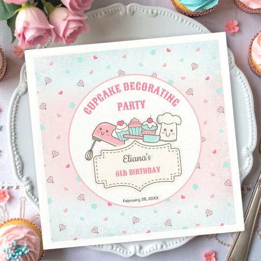 Cupcake Decoration Party Niedlich Backen Girl Gebu Serviette