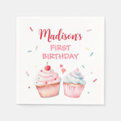 Cupcake Decoration Party Niedlich Backen Girl Gebu Serviette (Vorderseite)