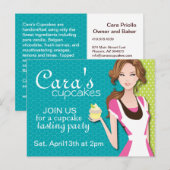 Cupcake Degustation Party Postkarte (Vorne/Hinten)