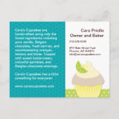 Cupcake Degustation Party Postkarte (Rückseite)