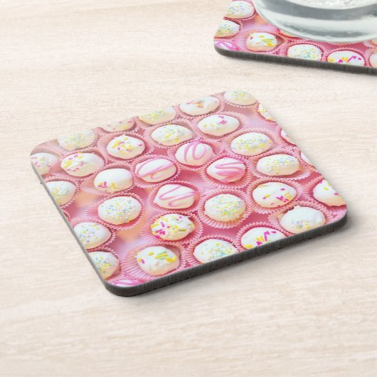 Cupcake Delays Getränkeuntersetzer (Linke Seite)