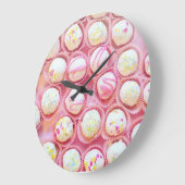 Cupcake Delays Große Wanduhr (Winkel)