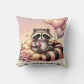 Cupcake Delight Raccoon Kissen (Vorderseite)