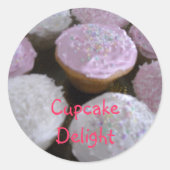 Cupcake Delight Runder Aufkleber (Vorderseite)