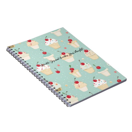 Cupcake Delights Spiral-Bound-Notebook Notizblock (Rechte Seite)