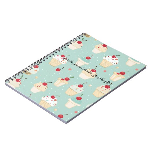Cupcake Delights Spiral-Bound-Notebook Notizblock (Linke Seite)