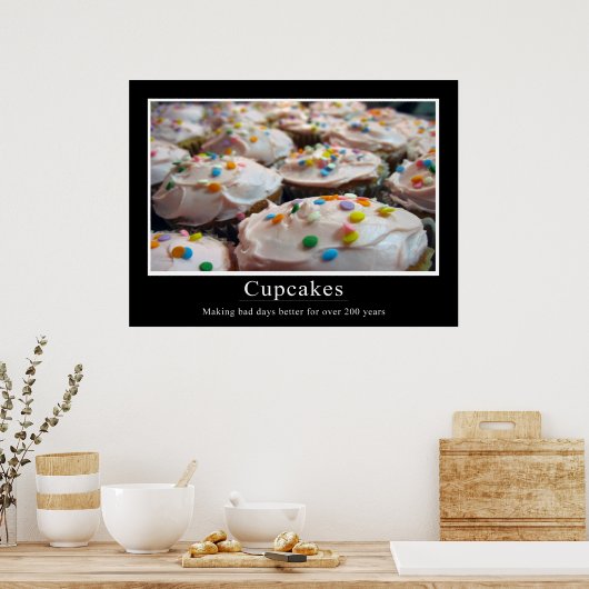 Cupcake Demotivity Style Poster (Küche)