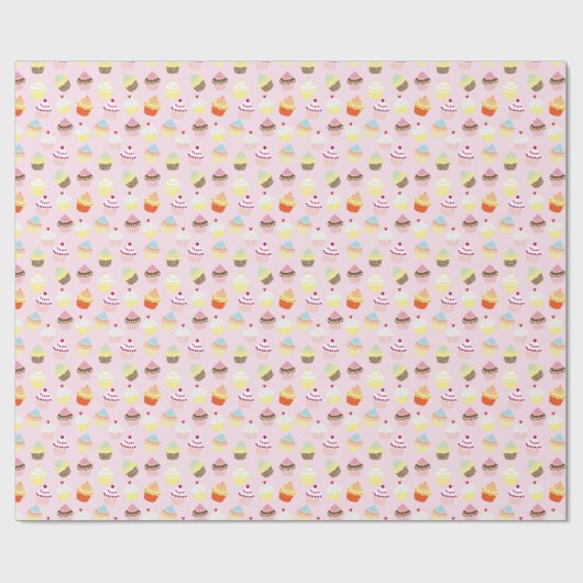 Cupcake Design Geburtstag Geschenkpapier Wrapping (Flach)