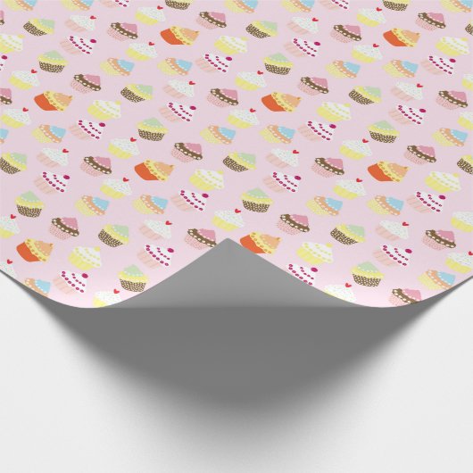 Cupcake Design Geburtstag Geschenkpapier Wrapping (Ecke)