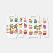 Cupcake-Design-Party Geschenkschachtel (Ungefaltet)