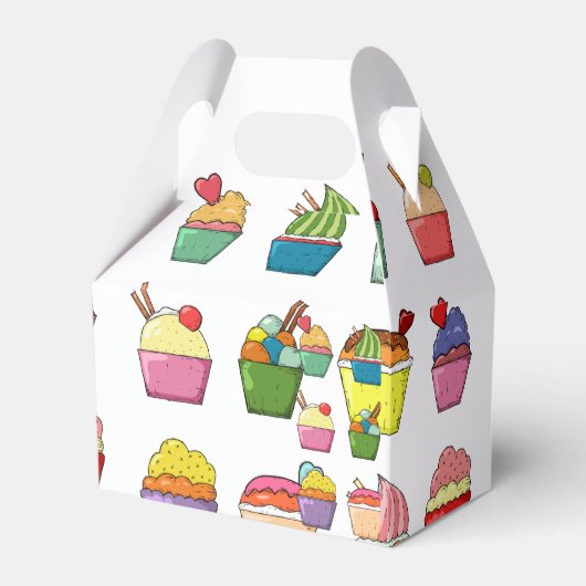 Cupcake-Design-Party Geschenkschachtel (Vorderseite)