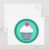Cupcake Design Postkarte (Vorne/Hinten)