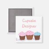 Cupcake-Designerin Magnet (Vorderseite/Rückseite)