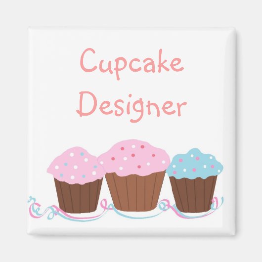 Cupcake-Designerin Magnet (Vorne)
