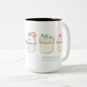 Cupcake Dessert Backbäckerei Business Identität Zweifarbige Tasse (VorderseiteRechts)