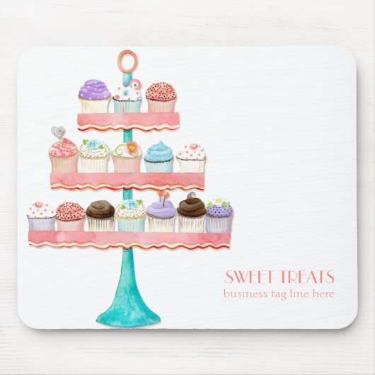 Cupcake Dessert Backbäckerei Business-Paket Mousepad (Vorne)