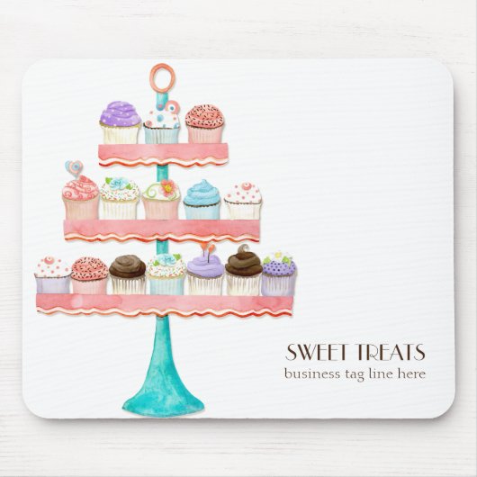 Cupcake Dessert Backbäckerei Business-Paket Mousepad (Vorne)