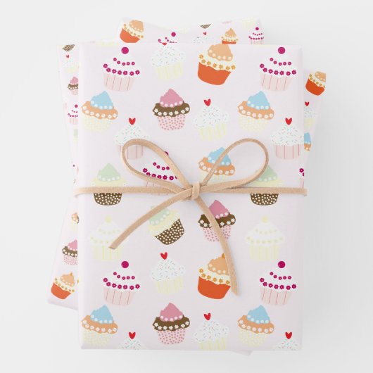 Cupcake Dessert BackThema Geschenkpapier Set (Beispiel)