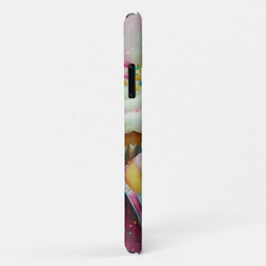 Cupcake Dessert Kuchen Kunst in Pink Phone Case (Hinten/Rechts)