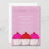 Cupcake Dessert Party Einladung (Vorne/Hinten)