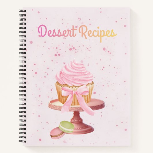 Cupcake-Dessert-Rezept-Notizbuch Notizblock (Vorderseite)