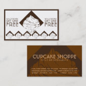 cupcake-Diamant-Briefmarke Rabattkarte (Vorne/Hinten)