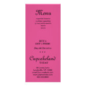 Cupcake Discount Treuekarten Blume Damaskus Rosa Werbekarte (Hinten)