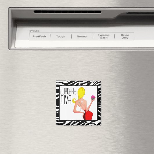 ‚Cupcake DIVA‘ Magnet (In Situ (Geschirrspüler))