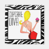 ‚Cupcake DIVA‘ Magnet (Vorne)