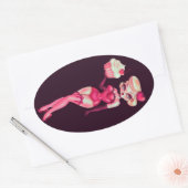 Cupcake Doll Ovaler Aufkleber (Umschlag)