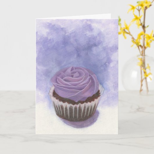 Cupcake Dream Card Karte (Gelbe Blume)