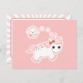 Cupcake Dream Unicorn Postkarte (Vorne/Hinten)