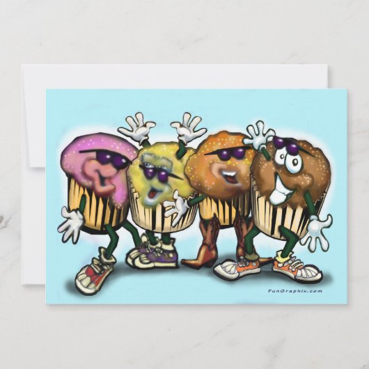 CupCake Einladung (Vorderseite)